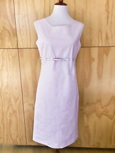 Dolce & Gabbana D&G Pink Cotton Dress with White Leather Belt