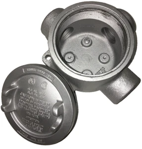 EABX36SA CROUSE HINDS 1-INCH X ALUMINUM GROUP A B ROUND BASE OUTLET - Picture 1 of 3