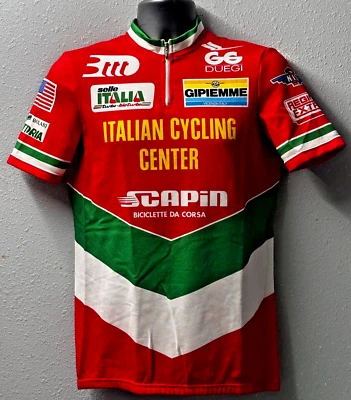 GIESSEGI Italian Cycling Center 1/4 Zip Cycling Jersey Men's SZ: 4 Red - Used - Image 1 of 4