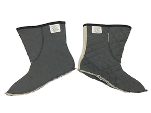 Boot Inserts Liners Booties 6.0-6.5 W-XW Intermediate Cold Weather Quilted Grey - Picture 1 of 3