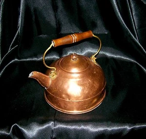 Apartment Kettlette Western Metal Supply Copper Tea Kettle 1888-1938 Tin Lined - Picture 1 of 9