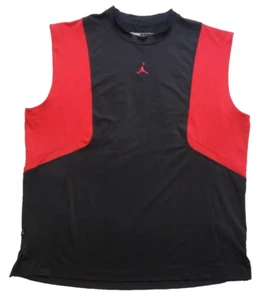 Camiseta Jordan Training XXL Dri-Fit ropa deportiva sin mangas negra roja Air 389200-016 - Imagen 1 de 10