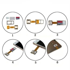 Mobile Hybrid Dual SIM Card Micro Adapter SIM-Extender for Android Nano to NAMO - Photo 1 sur 7