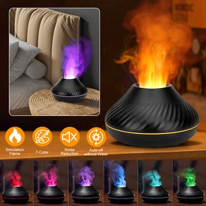 Cute Aroma Volcano Fire Flame Diffuser Humidifier Aromatherapy Essential Oil USB - Picture 1 of 7