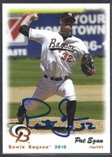 Pat Egan 2010 Grandstand Bowie Baysox IP autograph signed card