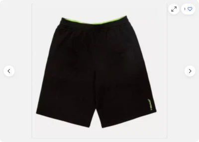 HEAD Boy's Performance Platform Shorts Fleece Lined (BLACK/GREEN M 10/12)NWT - Image 1 of 3