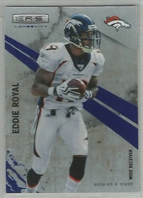 Eddie Royal Denver Broncos 2010 Rookies & Stars Longevity SAPPHIRE 32/50 - Image 1 of 1