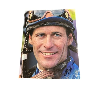 ¡Foto firmada por Gary Stevens de 8,5x11! Legendario Jockey ganador en 3 caballos Derby KY! Foto 1 de 2