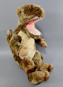 Build-a-Bear Workshop 16"T-Rex peluche dinosauro morbido marrone/rosso/verde - in pensione - Foto 1 di 10