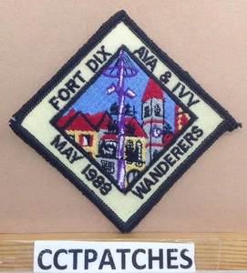 FORT DIX, NEW JERSEY AVA & IVY WANDERERS MAY1988 PATCH - Picture 1 of 2