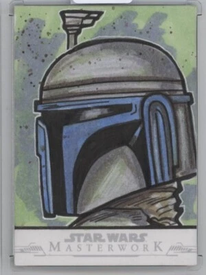 2019 Boba Fett 1/1 TOPPS STAR WARS MASTERWORK Sketch Card - Image 1 of 2
