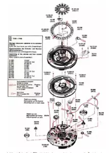 Neu versiegelt ETA / Valjoux 7750 Uhrenteile (Waage, Gabel, Räder, Ritzel usw.) - Bild 1 von 70