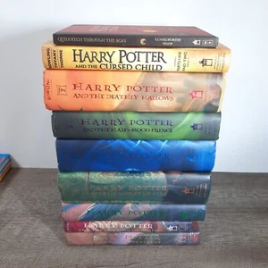 Harry Potter Complete Set 1-7 + Cursed Child + Quidditch J. K. Rowling HC DJ - Imagen 1 de 6