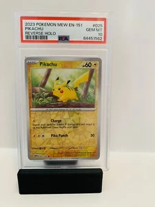 2023 Pokémon Mew EN 151 Pikachu Reverse Holo #025 PSA 10 - Picture 1 of 2