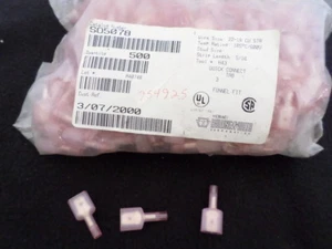 22-18 AWG Pink Insulated Hollingsworth Quick Connect Male Disconnect Tab QTY 374 - Bild 1 von 5