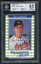 CAL RIPKEN JR 1992 DONRUSS ELITE "SIGNATURE SERIES" Autograph 298/5000 BGS 8.5