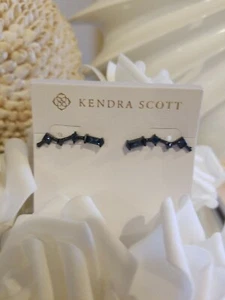Kendra Scott Sutton Navy Gunmetal Indigo Mix Ear Climber Earrings NWT$80 - Picture 1 of 3