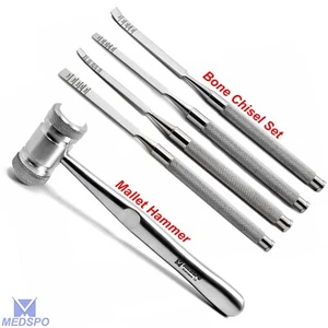 Knochentransplantationsinstrument Holzhammer Spalten Chirurgie Meißel Dentalextraktion - Bild 1 von 5