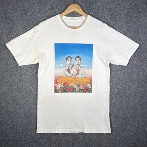 Vintage Zeng Fanzhi Shirt Adult Medium White China Art Chinese Portrait RARE - Picture 1 of 7