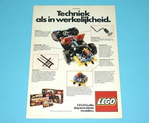 LEGO MAGAZINE ADVERT TECHNIC 1970s DONALD DUCK HOLLAND - Bild 1 von 1
