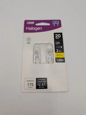 Feit 2 Pack 20 Watt Bright White G8  Light Bulb Under Cabinet Dimmable  - Image 1 of 2