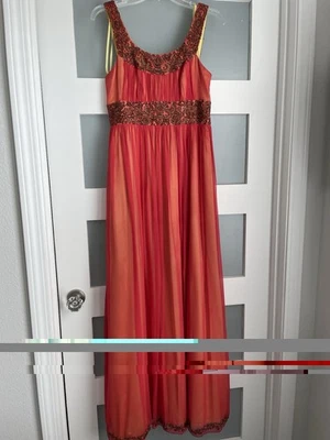 Vestido de noche formal de gasa de seda para mujer Adrianna Papell, talla 6 Foto 1 de 4