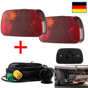 Par de luces traseras 12V remolque luz trasera remolque iluminación 13 polos cable 5M - Imagen 1 de 19