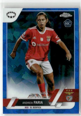 2022-23 Topps Chrome Sapphire Women's #21 Andreia Faria Rookie - Image 1 of 2