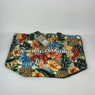 Tommy Bahama tote 2025 Tropical Island Pineapple Blooms Beach Bag Brand New - Image 1 of 4