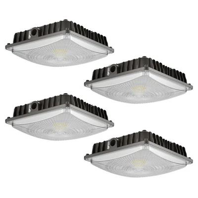 LED Canopy Lights, 60W, 8400LM, 5000K, 0-10V Dimmable, 120-277VAC, IP65 Water... - Image 1 of 4