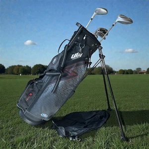 USKG Golf Clubs 60” UL7 Red 8 Iron Putter SW Driver 4 Hybrid Bag US Kids Left LH - Picture 1 of 21