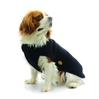 Fashion Dog Fleece Dog Coat - Black - 51cm Fleece Coat Dog Coat Dog - Image 1 of 3