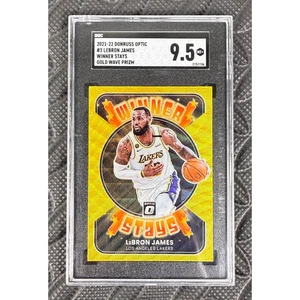 2021-22 Donruss Optic Lebron James Gold Wave Prizm Winner Stays SGC 9.5 - Bild 1 von 2