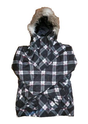 Burton Women's XS Jacket DaNang DryRide Ski/Snowboard Black Pink White Plaid  - Image 1 of 4