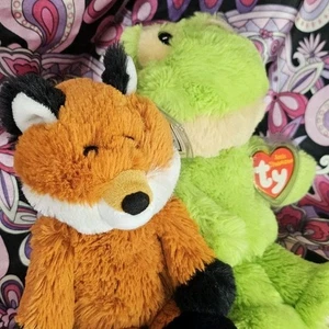 FRED the Fox + FLLOYD the Frog MWNMT 8" Near Mint 2x TY ATTIC TREASURES Lot 2017 - Picture 1 of 17
