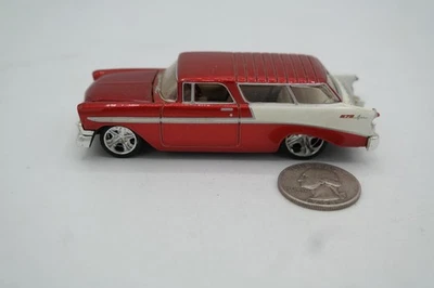 2006 FULL THROTTLE Foose Design '56 Chevy Nomad Loose MINT Red Wagon Chip - Image 1 of 4