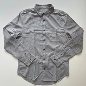 LULULEMON Long Sleeve Button Down Shirt Mens Medium Gray Performance Stretch - Picture 1 of 15