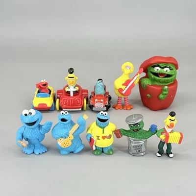 Lote de Figuras de Plaza Sésamo De Colección Monstruo Galleta Tyco Elmo Big Bird Oscar Grouch Foto 1 de 4