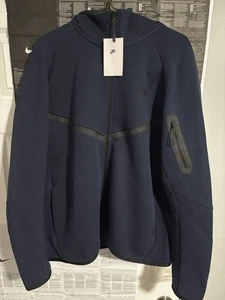 BRAND NWT Nike Men's XL Tech Hoodie Midnight Navy Dark Blue Black NEW - Picture 1 of 3