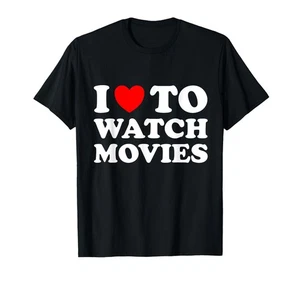 I Love To Watch Movies T-Shirt - Picture 1 of 1