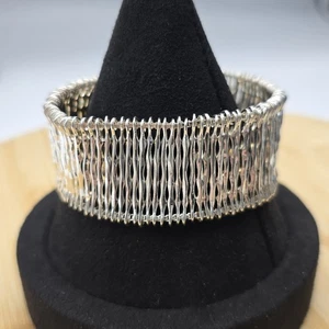 Vintage Chateau D'Argent Sterling Silver 925 Bracelet 7.5inch Slinky Wave Twig - Picture 1 of 7