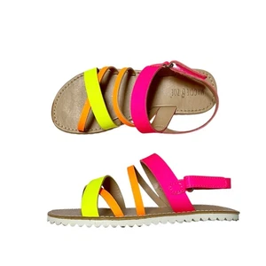 Maggie & Zoe Neon Strap Sandals Size 12 - Picture 1 of 5