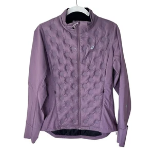 Asics Road Winter Jacket Women's Medium Dusty Mauve Sport Running Jacket NWT - Picture 1 of 12