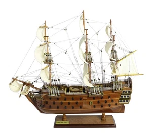 Kriegsschiff - HMS Victory Modellschiff aus Holz/Metall 49 x 44 cm Sea-Club - Bild 1 von 4