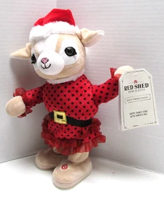 NEW Red Shed Christmas Dancing Musical Plush Goat Singing Cher Believe- Gemmy - Picture 1 of 13