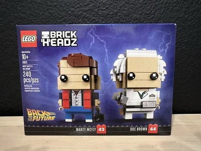 Brand New & Sealed LEGO BRICKHEADZ: Marty McFly & Doc Brown (41611) - Image 1 of 3