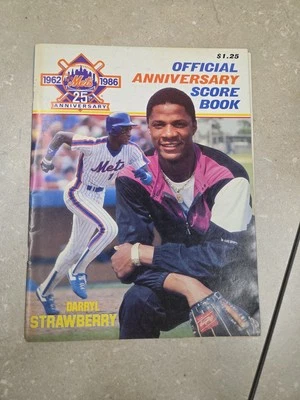 1986 N.Y. Mets 25th Anniversary Score Book Scored Vs Reds - Image 1 of 4