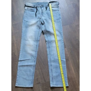 Empyre Skeleton Skinny Jeans Herren Größe 34 helle Waschung Denim Kordelzug Taille - Bild 1 von 8
