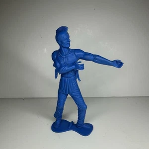 Vintage 70er Jahre Indianer Soldat blau Kunststoff Sammlerstück Spielzeug - Bild 1 von 4