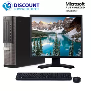 Dell i5 PC Desktop Computer 3.2GHz 8GB RAM 1TB HD 19" LCD Windows 10 Pro Wi-Fi - Picture 1 of 6